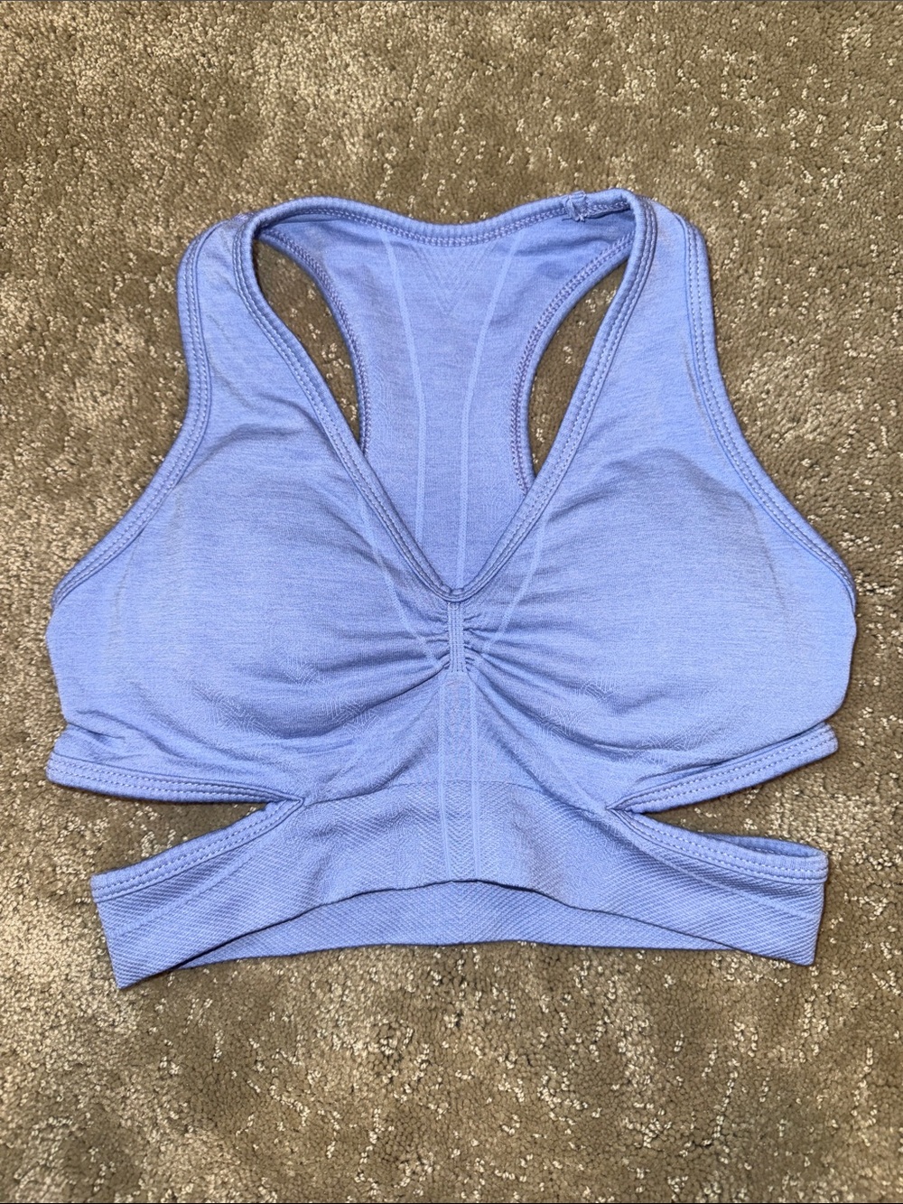 Alphalete Lilac Stratus Cutout Racerback Work Out Sports Bra - Picture 1 of 7